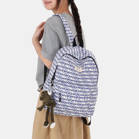 Oxford Fabric Zipper Backpack without Charm