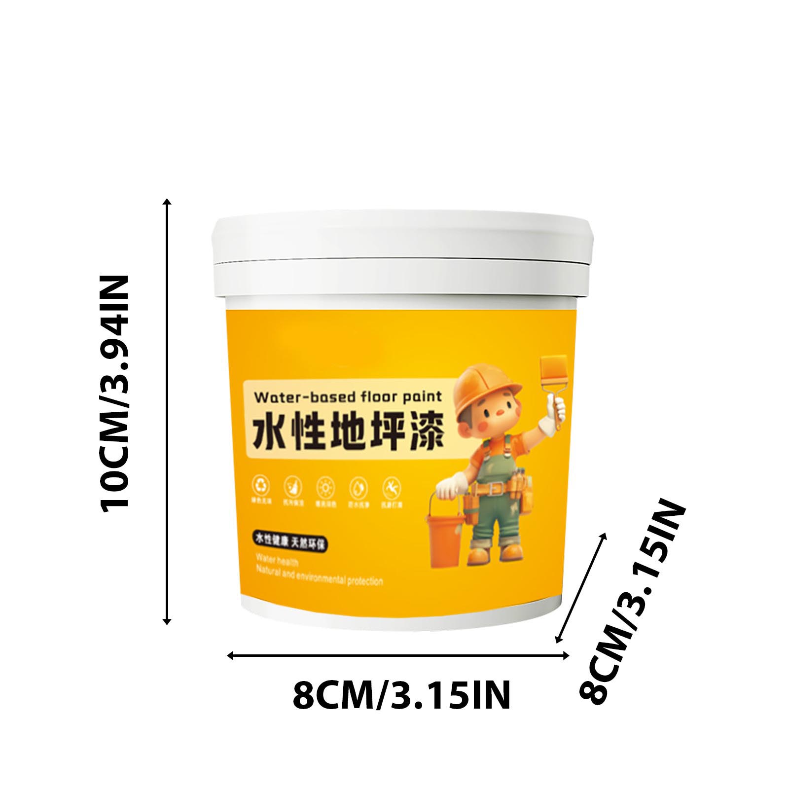 Garage Floor Paint Waterproof Water-Based Epoxy Floor Paint 300ml Anti-slip Concrete Floor Paint Indoorand Outdoor House Paint Basement Foundation Repair