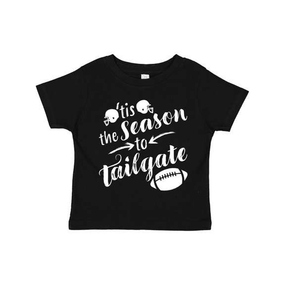 Inktastic Tis the Season to Tailgate with Helmets and Football Boys or Girls Toddler T-Shirt