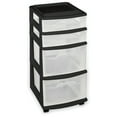 thumbnail image 2 of Homz Plastic 4 Clear Drawer Medium Home Storage Container Tower, 2 of 9
