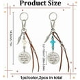 thumbnail image 2 of 2Pcs Horse Saddle and Bridle Charm Clip Bridle Saddle Riding Hanging Ornament Round Sign Leather Cord Pendant, 2 of 5