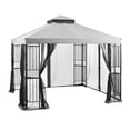 thumbnail image 1 of Toldo Mainstays Gazebo con Cortinas y Mosquitero Gris 3x3 m, 1 of 4