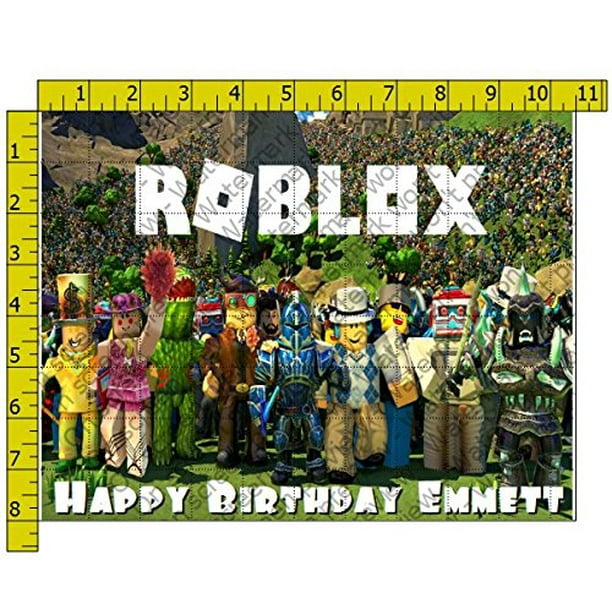 Roblox Frosting Image 1 4 Sheet Cake Topper Walmart Com Walmart Com - roblox paper plates cups and napkins 12pack