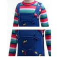 thumbnail image 5 of Scary Killer Halloween Costume for Kids Boys Girls Jumpsuit Creepy Shirt Overalls, 5 of 6
