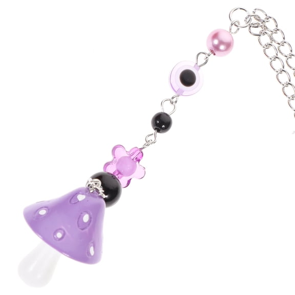 NICEXMAS Unique Purple Mushroom Pendant Decor for Home Wall Window and Car Hanging Ornament