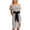 C-White150, variant on DHFJKG Summer Off Shoulder Dresses For Women Wedding Guest Dress Casual Striped Tie Waist Short Sleeve Slit Midi Sundress Stylish Dresses