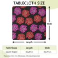 thumbnail image 2 of Square Tablecloth with Elastic Edges 36 * 36 Inch Pioneer Waterproof Vintage Roses Pattern Table Cover Washable Indoor and Outdoor for Party Kitchen Dinner Banquet Patio Picnic, 2 of 6