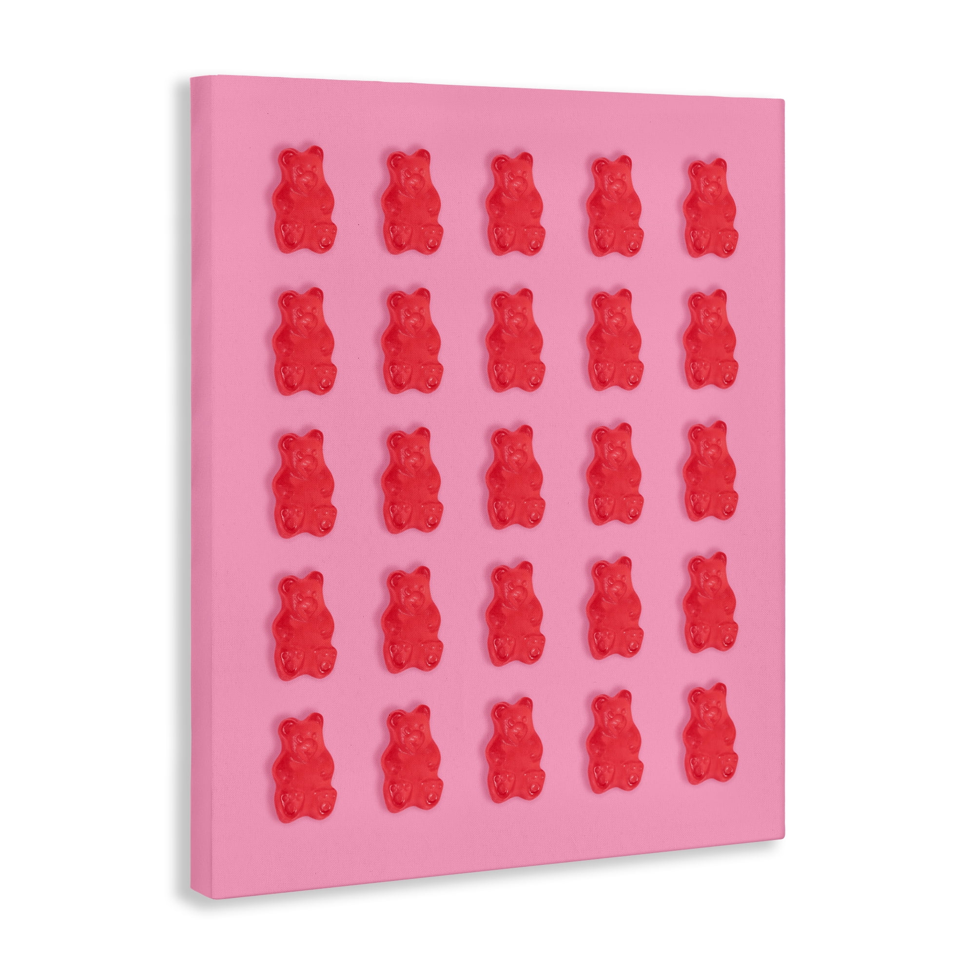 Stupell Industries Red Gummy Bears on Pink Canvas Wall Art, design by LISH Creative