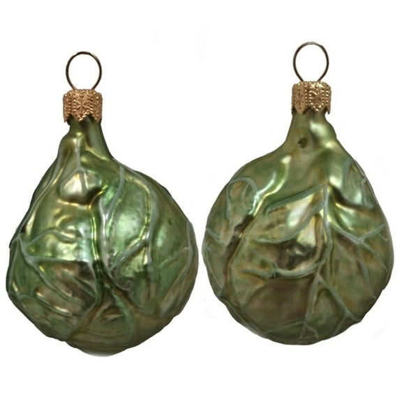 Pinnacle Peak Trading Co Cabbage Polish Mouth Blown Glass Christmas Ornament (Set of 2)