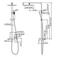 thumbnail image 5 of Exposed Pipe Shower System Set Combo, 3-Functional Exposed Shower Fixtures with Brass Valve, 5 of 5