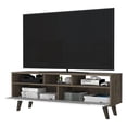 thumbnail image 4 of DeeHome New Haven 2-Drawer 3-Shelf TV Stand Dark Walnut and White, 4 of 6