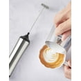 thumbnail image 6 of PwZzk Electric Milk Frother Handheld USB Type-C Rechargeable Mini Drink Mixer Frother For Coffee With Stainless Steel Stand Electric Tiny Whisk Blender Foam Machine For Lattes,Cappuccino,Matcha,Frappe, 6 of 6