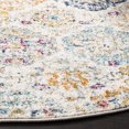 thumbnail image 4 of Safavieh Madison Collection MAD611G Boho Chic Floral Medallion Trellis Distressed Non-Shedding Dining Room Entryway Foyer Living Room Bedroom Area Rug, 5'3" x 5'3" Round, Silver / Grey, 4 of 4