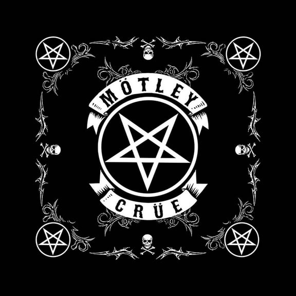 Motley Crue Pentagram Bandana Black