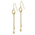 thumbnail image 2 of FB Jewels 14K Gold Diamond Cut Dangle Shepherd Hook Earrings, 2 of 3