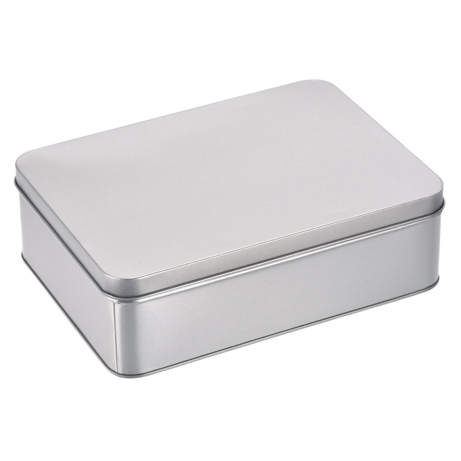 Uxcell Metal Tin Box, 8.66" x 6.3" x 2.72" Rectangular Empty Tinplate