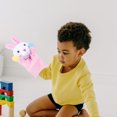 thumbnail image 4 of Shisuyan Animal Hand Puppet Toys Rabbit Shape Puppet Pink Cloth 1Pcs 11.8x11in, 4 of 9