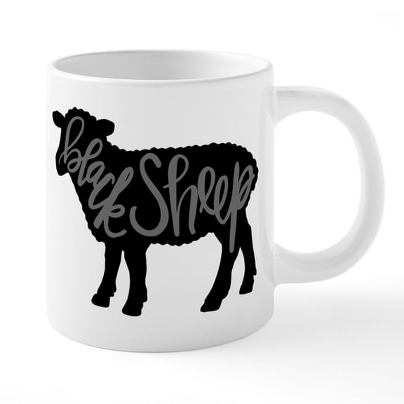 CafePress - Black Sheep - 20 Oz White Ceramic Mega Mug
