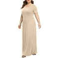 thumbnail image 5 of Xysaqa Plus Size Maxi Dresses for Women, Loose Plain Summer Dresses for Women 2025 Short Sleeve Casual Party Long Dress with Pockets 3X 4X 5X on Clearance, 5 of 6