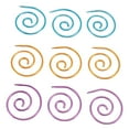 thumbnail image 1 of Cable Needle Shawl Pin, Convenient 3 Colors 9Pcs Multipurpose  Spiral Cable Knitting Needle  for Shawls, 1 of 7