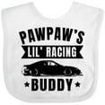 thumbnail image 3 of Inktastic Pawpaw's Lil' Racing Buddy with Car Silhouette Boys or Girls Baby Bib, 3 of 4