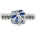 thumbnail image 2 of Bling Jewelry Womens Blue CZ Butterfly Dragonfly Firefly Charm Bead for Bracelet, 2 of 3