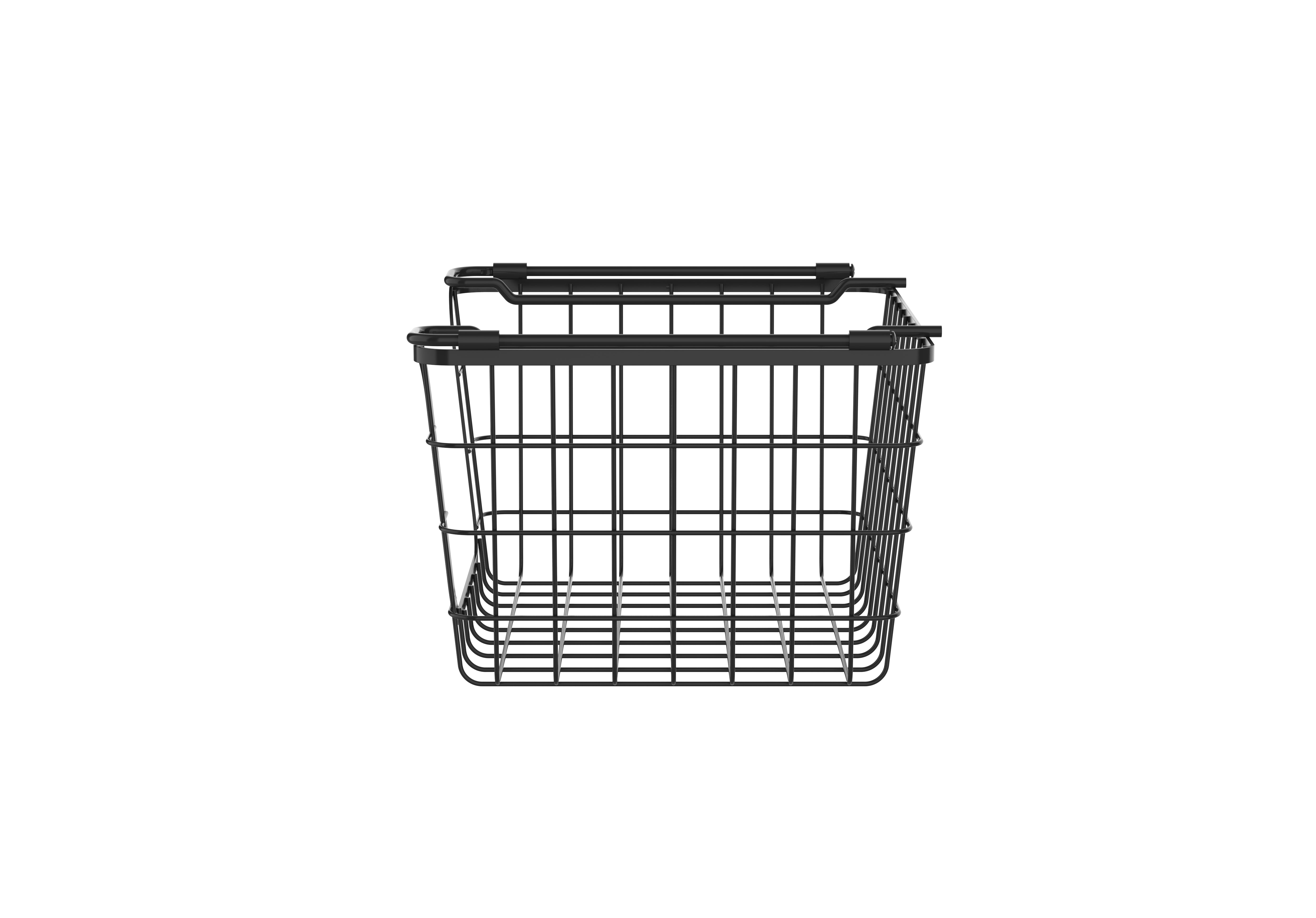Onlyhangers Black Shopping Basket Set - 3-Piece Nesting Baskets (Model 9016)