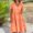 Orange, variant on Summer Dresses for Women under $10! Xqxayjr Womens Summer Casual Dresses Short Sleeve V Neck Midi Dress Flowy Tiered Dress Beach Vacation Boho Sundresses Vestidos Casuales Para Mujer