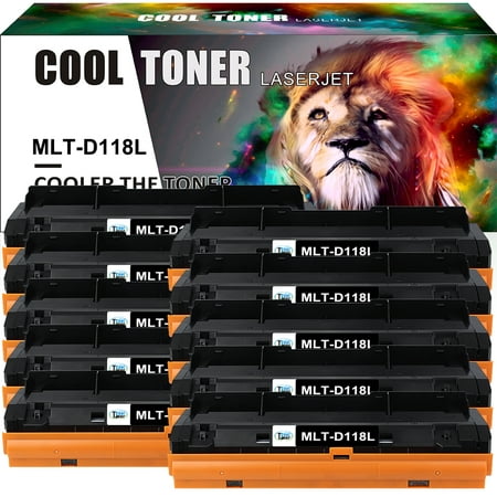 "Cool Toner Compatible Toner Cartridge for Samsung MLTD118L MLT-D118L Xpress M3015DW M3065FW Printers (Black, 10 Pack)"