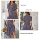 thumbnail image 5 of Vestido de verano de manga corta para mujer, vestido de verano con escote en V profundo para mujer, vestido informal para mujer con acabado de lujo, 5 of 6