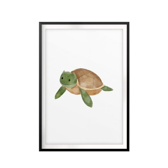 Watercolor Turtle 5 x 7 UNFRAMED Print Animal Wall Art