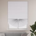 thumbnail image 6 of 2 Pcs Temporary Blinds No Tools Cutable Fabric Paper Shades Adhesive Privacy Blinds for French Door Sliding Door Window Light Filtering Pleated Shades (35 x 59 inch, White), 6 of 6