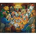 thumbnail image 2 of Bell, Bill 23x20 Gold Ornate Wood Framed with Double Matting Museum Art Print Titled - The Poker Club, 2 of 4