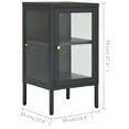 thumbnail image 4 of vidaXL Buffet Anthracite 38x35x70 cm Acier et Verre, 4 of 5