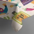 thumbnail image 3 of Colorful Mexican Elements Rectangle Tablecloth 60"x84",Waterproof Polyester Rectangle Table Cloth, Wipeable Spillproof Polyester Tablecloth for Dining, Camping, Indoor and Outdoor, 3 of 5