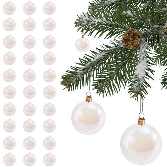 Christmas Iridescent Ornaments,Bubble Ornaments Balls,30PCS 2.36 Inch