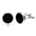 thumbnail image 2 of Yoursfs Black Wedding Cool Cufflink Shirts for Men Stainless Steel Classic Wedding Suit Cufflinks for Men Gift, 2 of 5