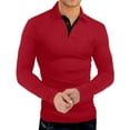 thumbnail image 3 of HAOMEILI Men's Short Long Sleeve Polo Shirts Casual Slim Fit Basic Designed Cotton Shirt Tops, 3 of 6