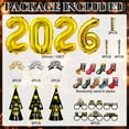 thumbnail image 7 of Tumao New Years Decorations 2026, New Years Eve Party Supplies 2026, Accessories includes Balloon, Headband Tiara, Glasses, Party Horns, 7 of 7
