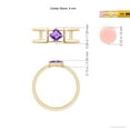 thumbnail image 4 of ANGARA Natural Square Amethyst Solitaire Parallel Split Shank Ring in 14K Yellow Gold for Women (Size-4mm) | February Birthstone, Birthday, Anniversary, Jewelry Gift for Women | Natural Amethyst Ring, 4 of 9