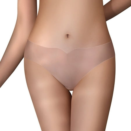 Jamicy Silk Panties for Women Women s Panties Seamless Lightweight Naked High Elastic Half Hip Underwear Sports Yoga Fitness Daily Underpants