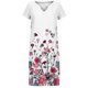 thumbnail image 4 of Vestidos de manga corta para mujer Vestido de tirantes con estampado de flores a la moda Vestido con cuello en V hasta la rodilla Pompotops ghjkhdj16725, 4 of 5
