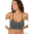 thumbnail image 1 of TheLovely Women & Plus Seamless Bralette Cross-Back Padded Sports Bras with Adjustable Strap, 1 of 2