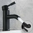 thumbnail image 1 of Elegancia en el baño redefinida, grifo de latón macizo negro mate con garantía antigoteo y guía de instalación sencilla para su rutina diaria, 1 of 5