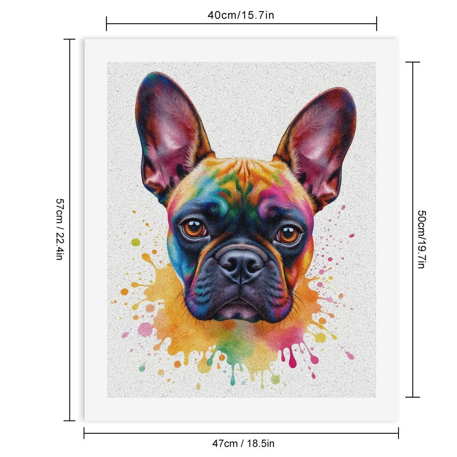 Paint By Numbers Kit for Adults Beginner - DIY Colorful Dog Portrait Art Splatter Canvas Painting Kits for Adults, Frameless Paint By Number for Adults for Home Wall Decor 16x20 Inch