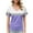 Purple1, variant on fatyb Womens Summer Tops V Neck Casual T Shirts Printed Short Sleeve Side Ruched Summer Blouses for Women