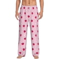 thumbnail image 1 of Kdxio Strawberry And Heart Pattern Men's Pajama Pants, Elastic Waist with Drawstring and Pockets, Comfortable Loungewear-Large, 1 of 6