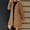 Coffee, variant on Pea Coats for Women Solid Casual Thicken Wool Stand Collar Inner Lining Pocket Breasted Pea Mao Coat Khaki L