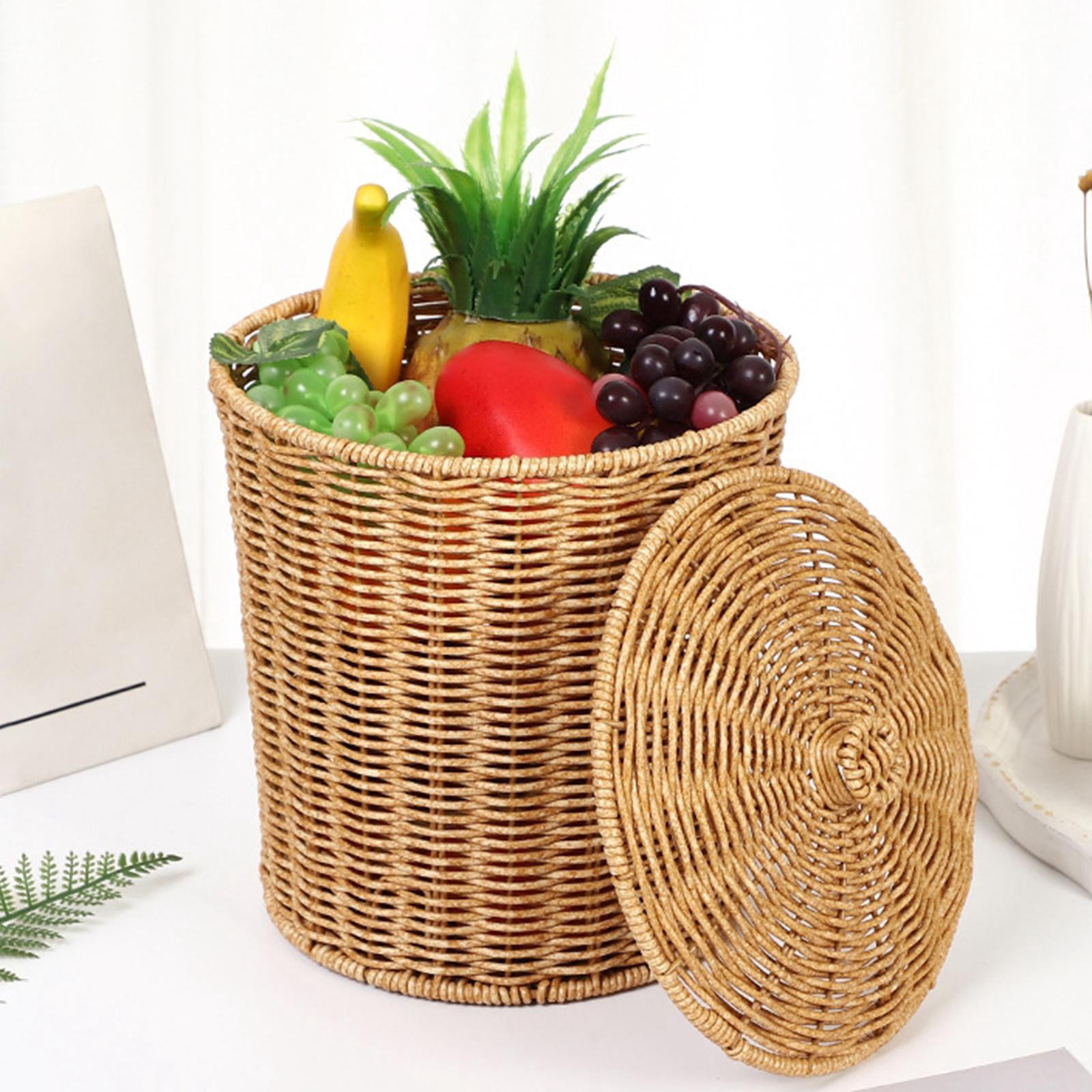 Tongina Large Laundry Hamper Woven Basket with Lid, Beige