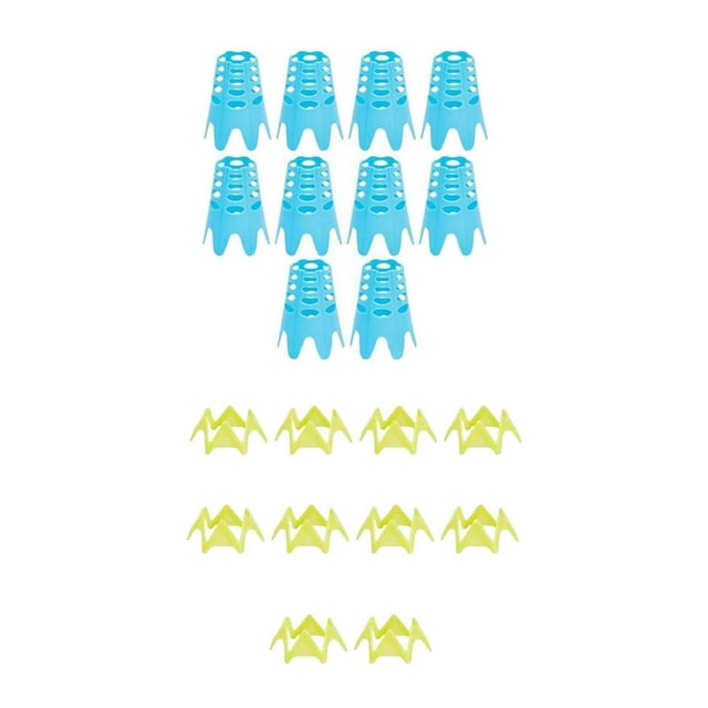 20x Tee de golf portátil Resistencia al desgaste Fácil de instalar Tees de simulador de golf para interior, jardín, exterior, oficina, accesorios de práctica de golf azul claro amarillo Sunnimix tees de golf
